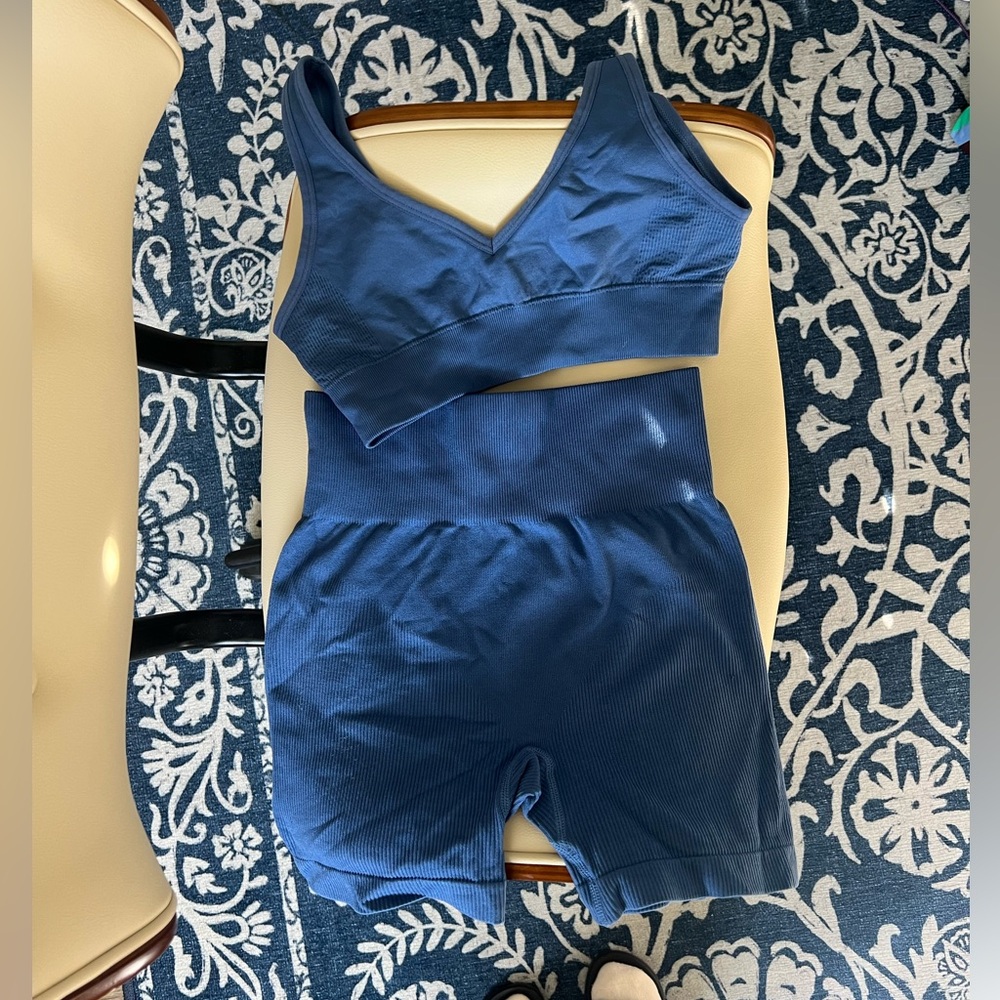 L Space biker shorts set
